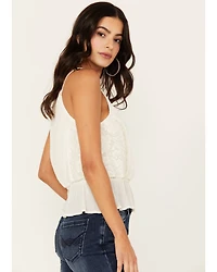 Idyllwind Women's Magda Embroidered Peplum Tank