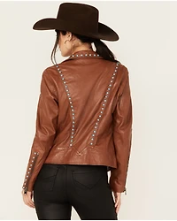 Maurtius Leather Women's Boot Barn Exclusive Studded Jacket
