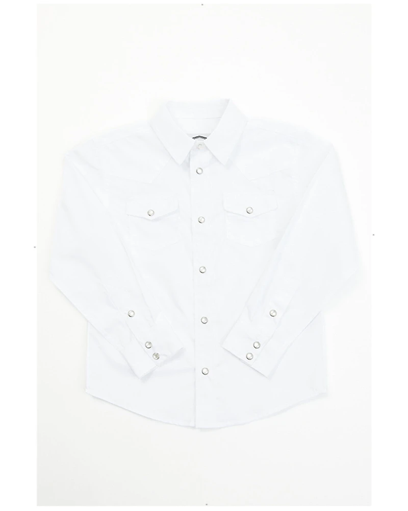 Gibson Trading Co Toddler Boys' Solid Long Sleeve Pearl Snap Western Shirt