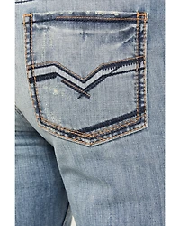 Moonshine Spirit Men's Whiskey Wash Decker Slim Straight Stretch Denim Jeans