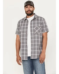 Brothers and Sons Men's Madera Plaid Print Short Sleeve Button-Down Western Shirt