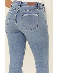 Rock & Roll Denim Women's Medium Wash Embroidered Mid Rise Bootcut Jean