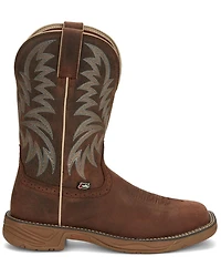 Justin Men's Rush Short Base Performance Western Boots - Broad Square Toe