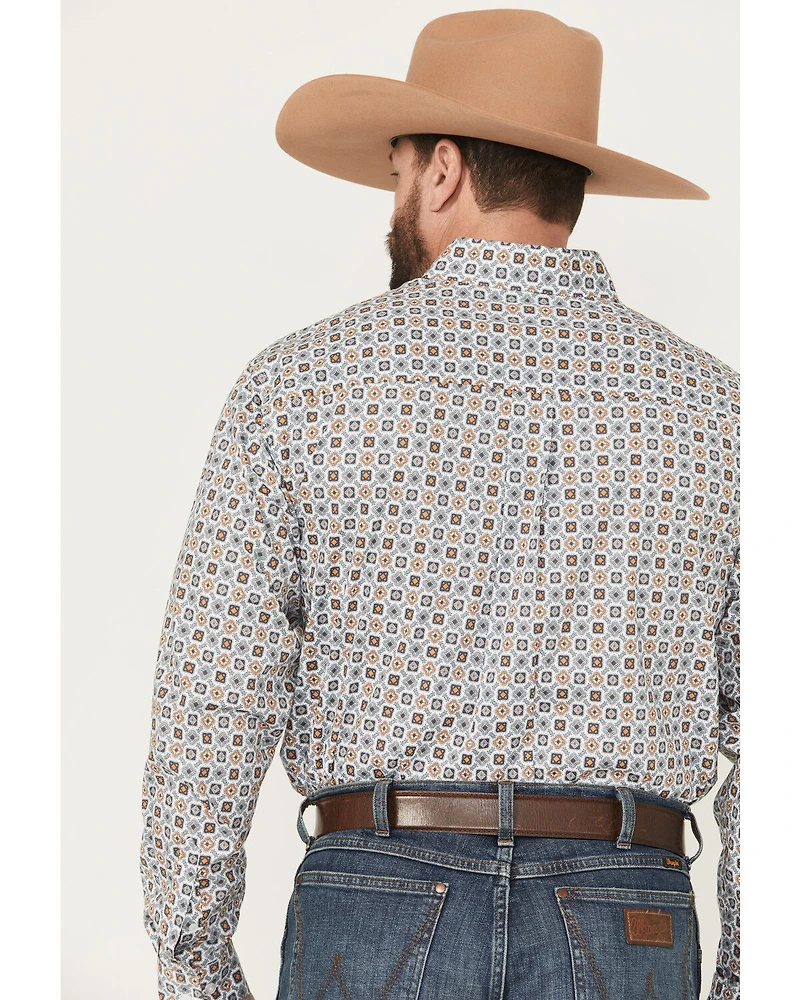 Cinch Men's Geo Print Long Sleeve Button-Down Western Shirt