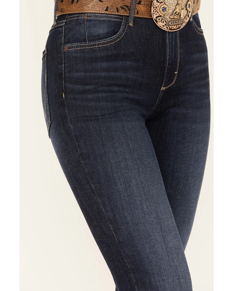 Wrangler Women's Madilyn Dark Wash Bespoke High Rise Flare Stretch Denim Jeans