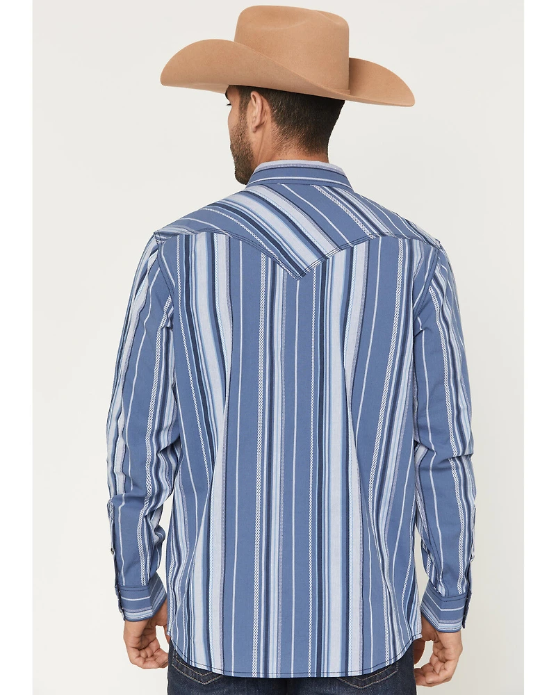 Moonshine Spirit Men's Bloom Striped Long Sleeve Snap Western Shirt
