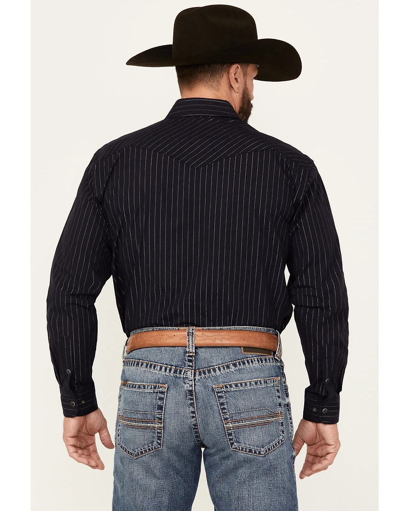 Rough Stock by Panhandle Men's Striped Long Sleeve Snap Western Shirt
