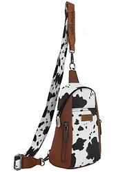 Wrangler Women's Boot Barn Exclusive Daisy Cow Print Sling Bag