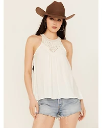 Shyanne Women's Crochet Halter Tank Top