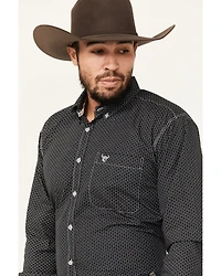Cowboy Hardware Men's Geo Print Long Sleeve Button-Down Western Shirt