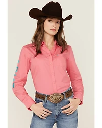 Ariat Women's Team Kirby Wrinkle Resistant Long Sleeve Button-Down Stretch Western Shirt