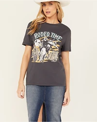 Rock & Roll Denim Women's Dale Brisby Rodeo Time Short Sleeve Graphic Tee