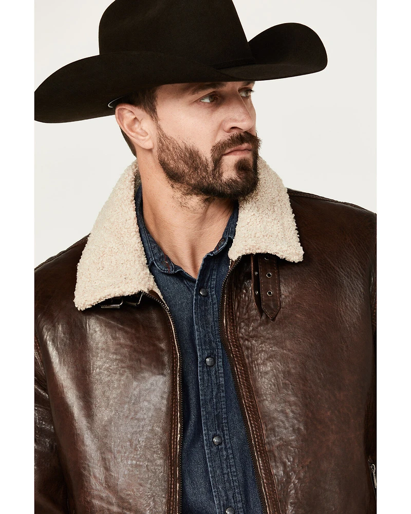 Scully Men's Sherpa Lined Leather Jacket