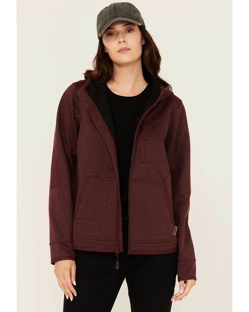 Lucky Brand Workwear Women's Bonded Fleece Zip-Up Hooded Jacket
