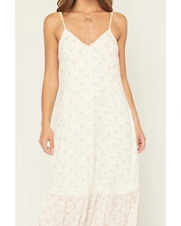 Lovestitch Women's Sleeveless Floral Midi Dress