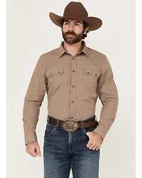 Cody James Men's Tanner Vertical Striped Print Long Sleeve Snap Western Shirt