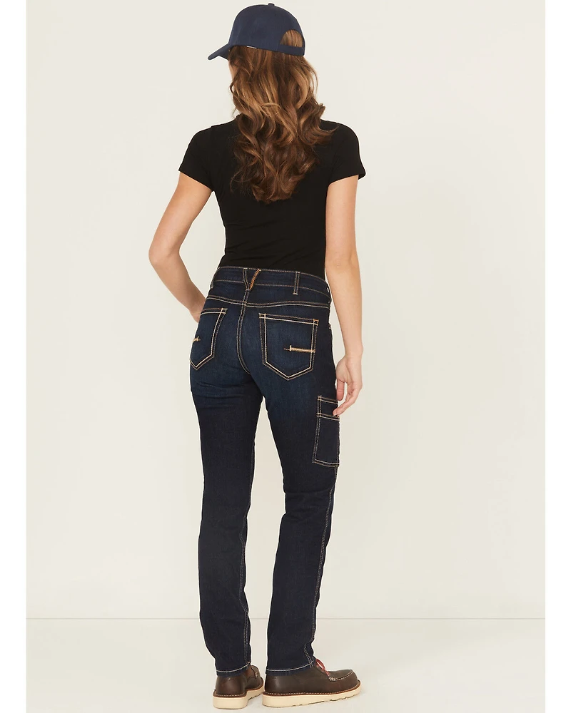 Ariat Women's Rebar Perfect Rise Work Flex Riviter Slim Leg Jeans