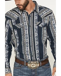 Cody James Men's Ford Southwestern Stripe Print Long Sleeve Snap Western Shirt