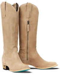 Lane Women's Plain Jane Suede Tall Western Boots - Round Toe