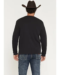 Wrangler Men's Rope Logo Waffle Knit Long Sleeve Shirt