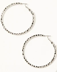 Shyanne Women's Luna Bella Silver Hoop Earrings