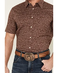 Cody James Men's Festive Floral Short Sleeve Button-Down Stretch Western Shirt