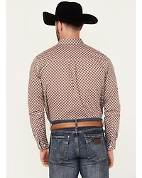 RANK 45® Men's Wellington Geo Print Long Sleeve Button-Down Western Shirt