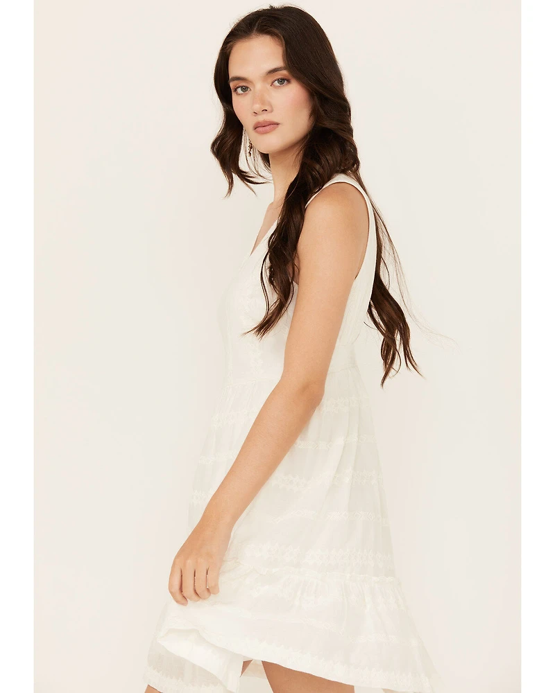 Shyanne Women's Embroidered Sleeveless Mini Dress