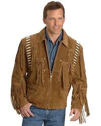 Liberty Wear Bone Fringed Leather Jacket - Big & Tall