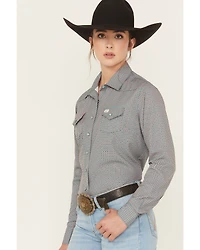 Cinch Women's Geo Print Long Sleeve Snap Stretch Western Shirt