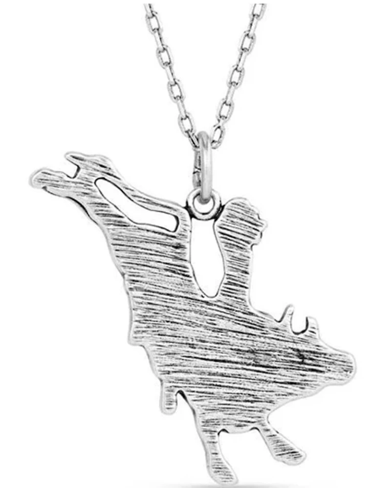 Montana Silversmiths Men's Bull Rider Pendant Necklace