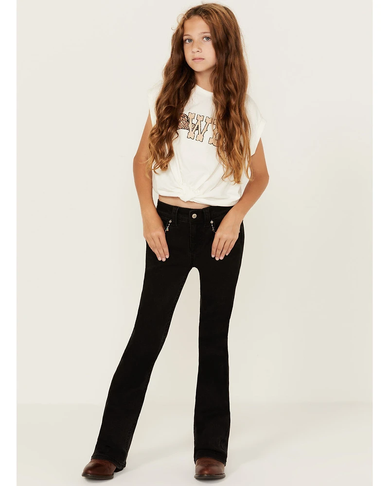 Shyanne Girls' Southwestern Embroidered Pocket Bootcut Stretch Jeans