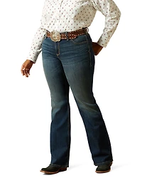 Ariat Women's Sonia Dark Wash Mid Rise Bootcut Stretch Denim Jeans - Plus
