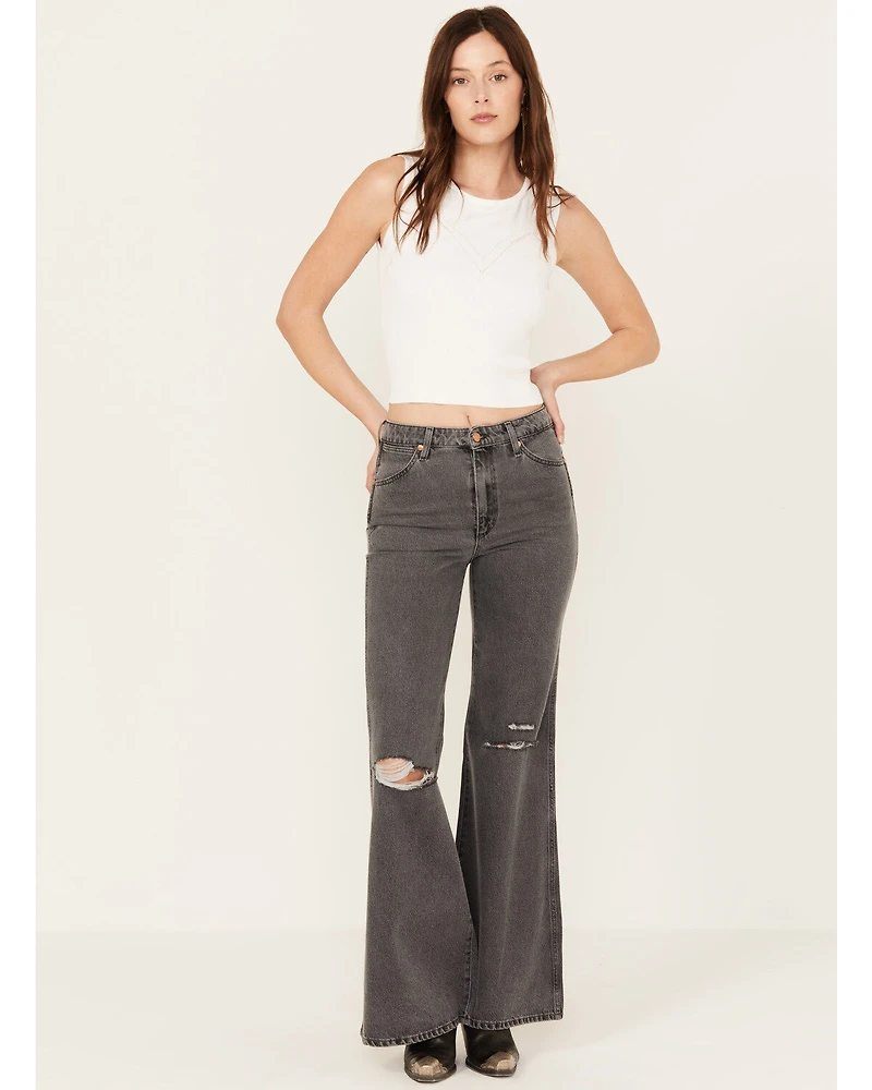 Wrangler Women's Heart Patch Wanderer Flare Jeans
