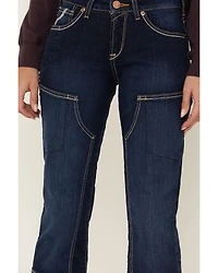 Ariat Women's Rebar Camden Medium Wash Flex Riveter Double Front Slim Leg Work Jeans