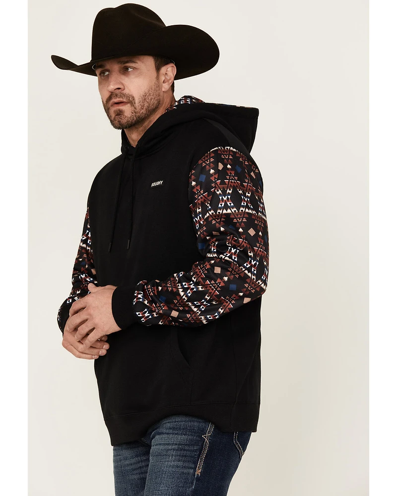 Hooey Men's Legendary Southwestern Sleeve Block Hooded Sweatshirt
