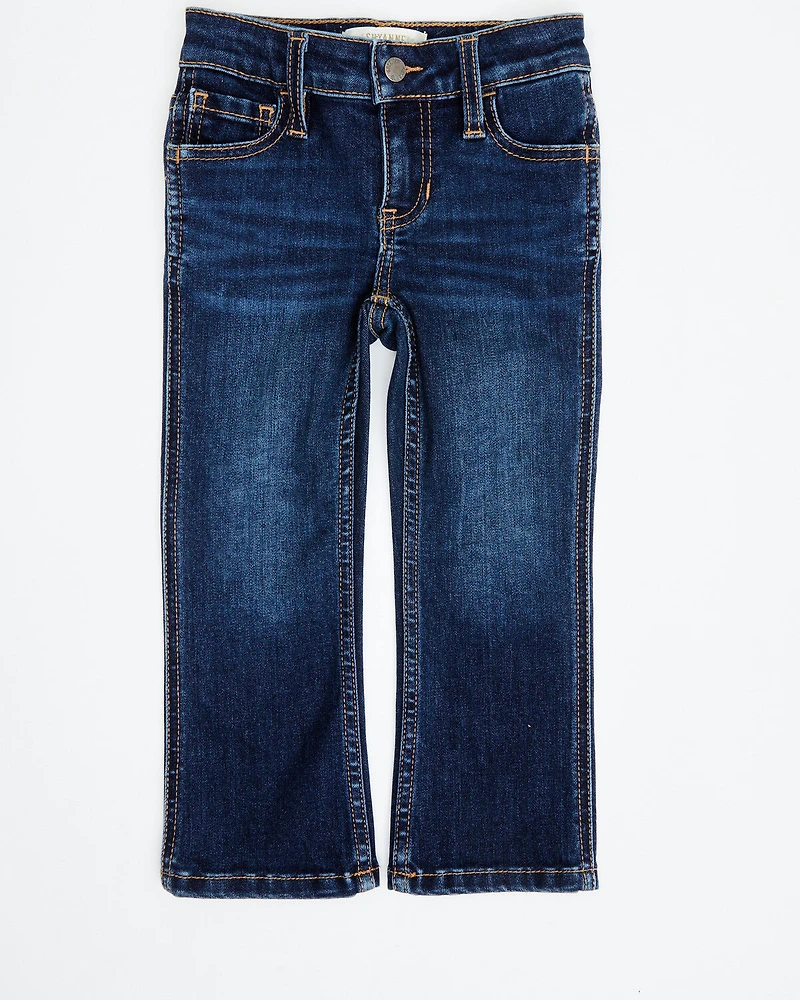 Shyanne Toddler Girls' Dark Wash Stretch Bootcut Riding Jeans