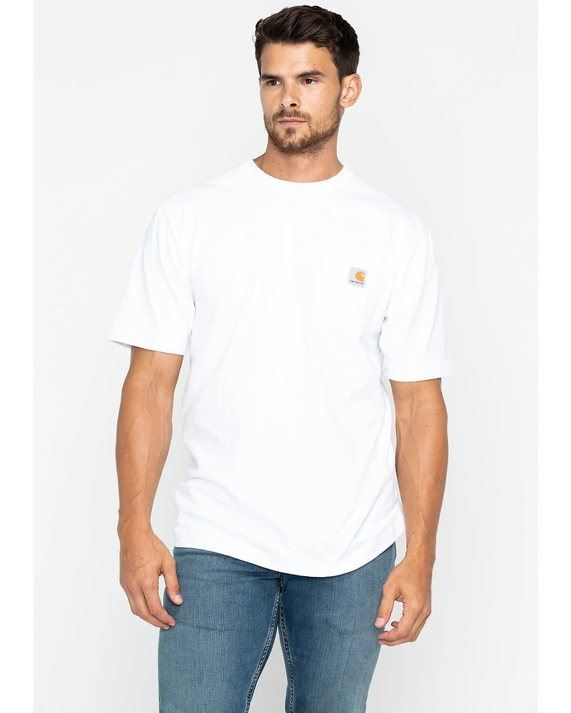 Carhartt Men's Loose Fit Heavyweight Logo Pocket Work T-Shirt
