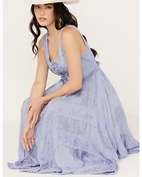 Scully Women's Lace-Up Jacquard Midi Dress