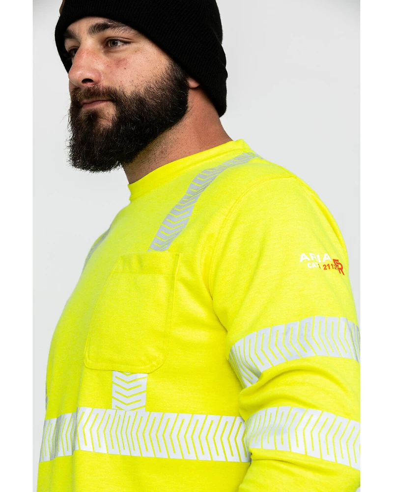 Ariat Men's FR Crew Hi-Vis Long Sleeve Work Shirt - Big