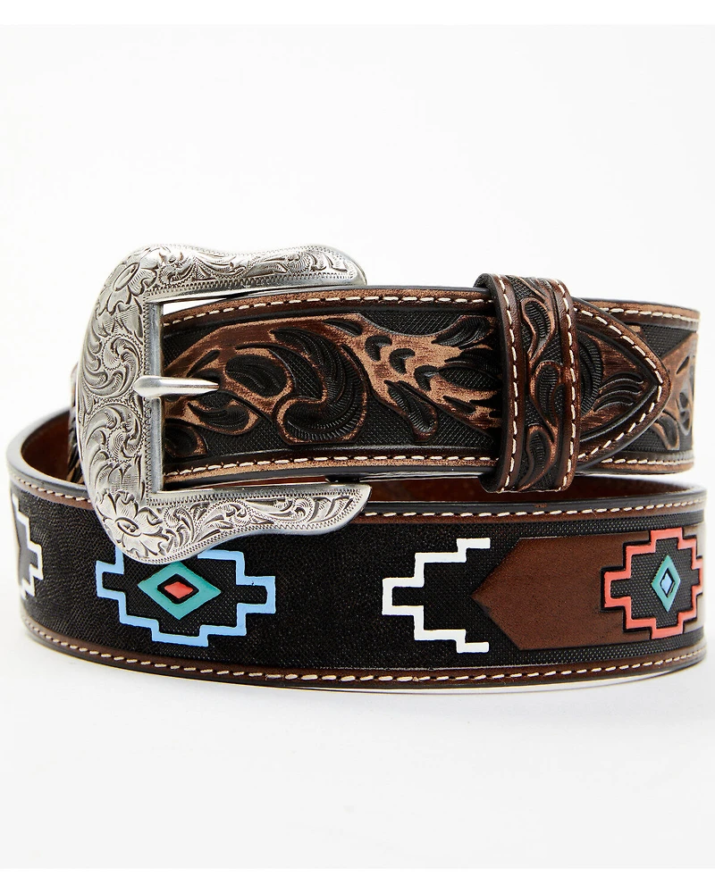 Roper Men's Southwestern Tooled Belt