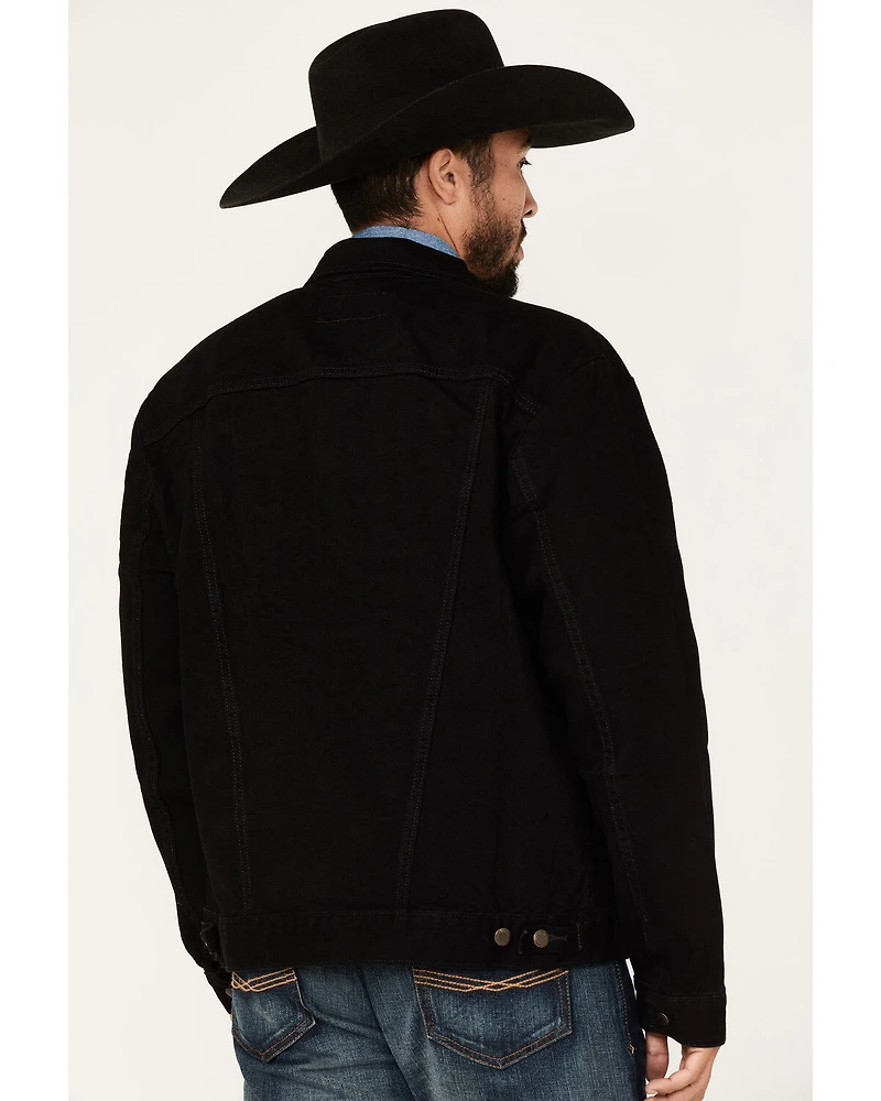 Wrangler Men's Shadow Black Unlined Button-Down Denim Jacket
