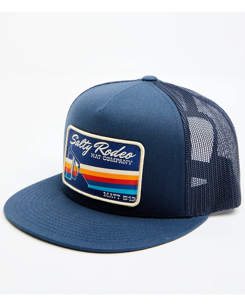Salty Rodeo Men's Oil Rig Logo Patch Trucker Cap