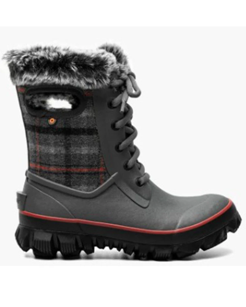 Bogs Women's Arcata Cozy Plaid Winter Boots - Round Toe