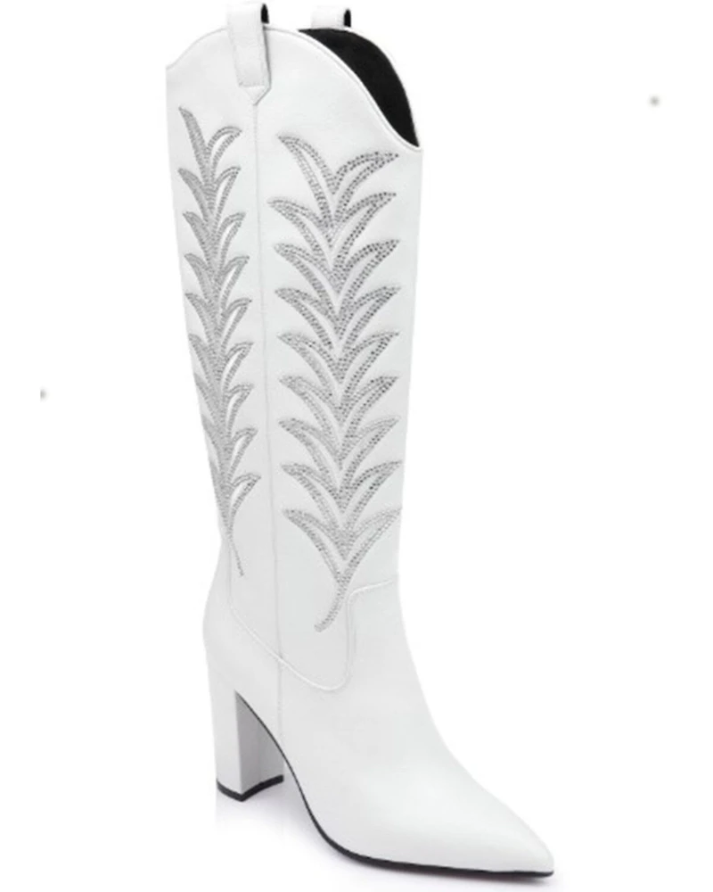 Daniel X Diamond Women's The Tall T Leather Western Boots - Snip Toe
