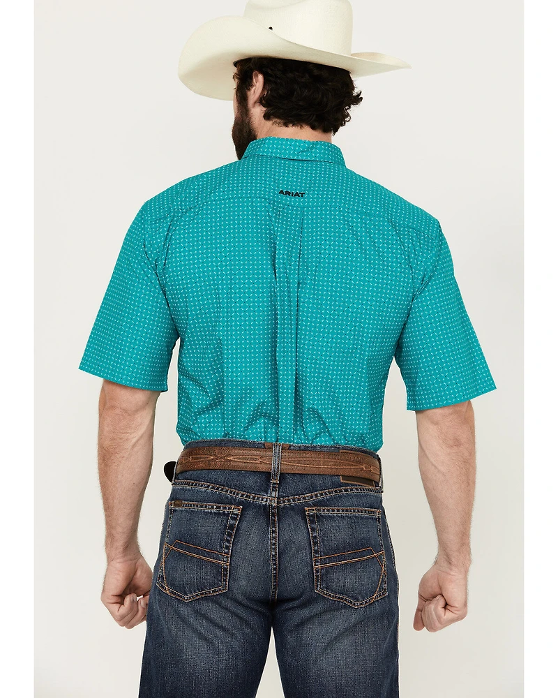 Ariat Men's Judd Geo Print Short Sleeve Button-Down Western Shirt