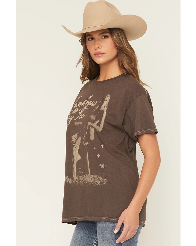 Merch Traffic Women's Kelsea Ballerini Cowboys Cry Too Short Sleeve Graphic Tee