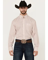 Wrangler Men's Classics Print Long Sleeve Button-Down Western Shirt