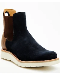 Horse Power Men's Marine Suede Chelsea Boots - Square Toe