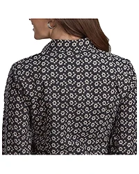 Roper Women's Floral Print Long Sleeve Snap Stretch Western Shirt